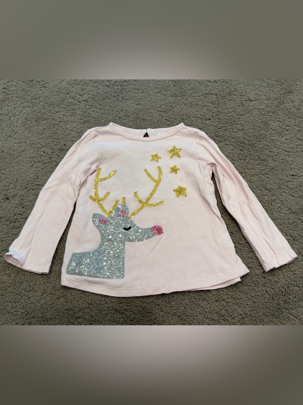 Sparkly Reindeer Long Sleeve Tee